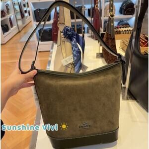 NWT Coach Jude Duffle Bag CCL10 Suede Army Green